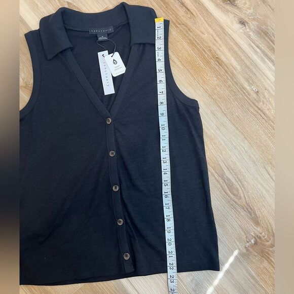 SANCTUARY Women’s Black Collared Sleeveless Top Size Medium - Picture 7 of 8